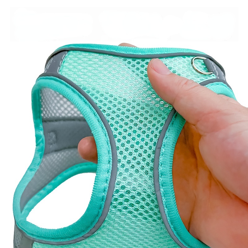 Dog harness quần áo vest có thể điều chỉnh phản quang dây chó thoáng khí đi bộ ngoài trời chạy dây xích cho vật nuôi nhỏ vừa