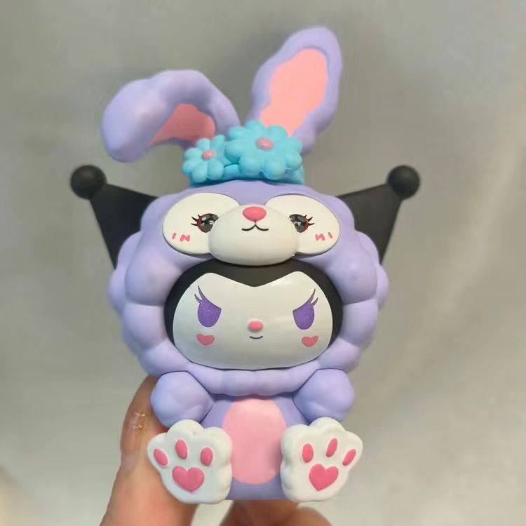 Mô Hình Nhân Vật Kuromi Cinnamon Box Sanrio Để Bàn Trang Trí