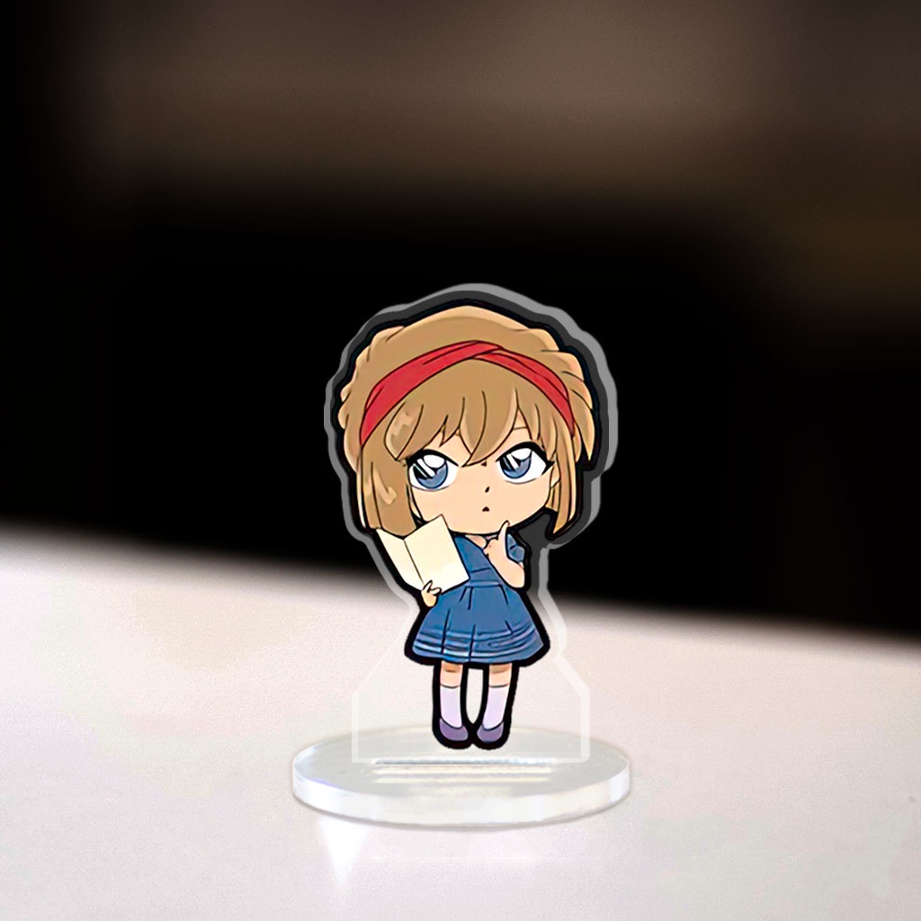 Mô hình Mini Conan Standee Chibi phim truyện hoạt hình thám tử lừng danh Conan Kaito Kid trang trí góc học tập cao 3cm