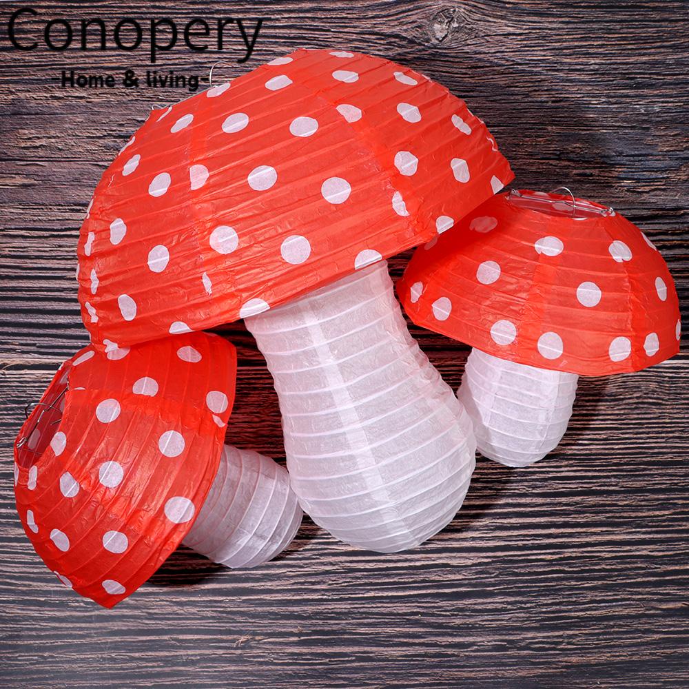 Conopery Lồng Đèn Treo Trang Trí Hình Nấm 3D