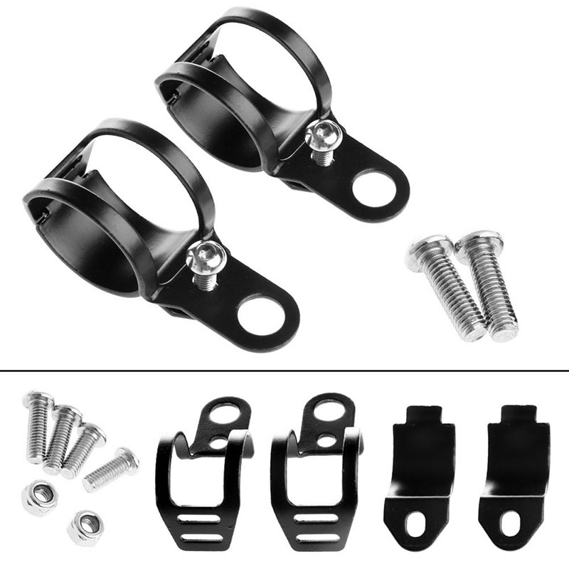 Giá đỡ bộ dụng cụ xe máy kẹp màu đen tai đèn pha tín hiệu rẽ cho 30-45mm