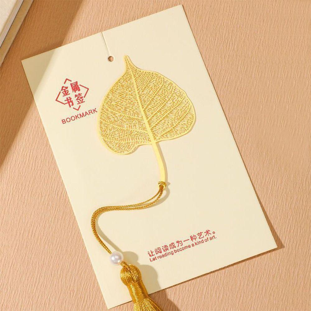 Lloyd Bookmark Kim Loại Hình Lá Phong Tua Rua Lá Phong Rỗng Phong Cách Trung Hoa Làm Quà Tặng Ngày Nhà Giáo