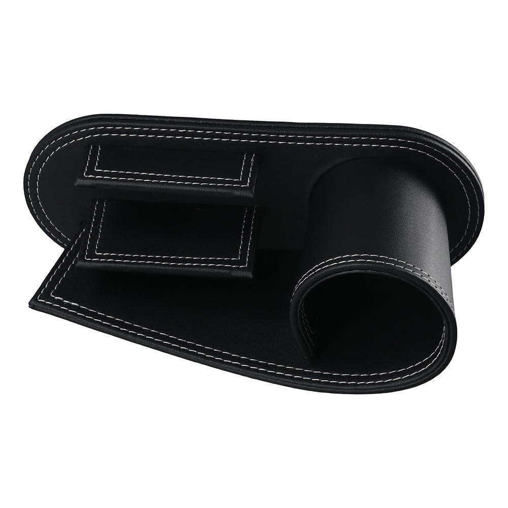 WAPKTY Hộp Đựng Bút Bằng Da Giả Màu Đen Để Bàn Văn Phòng Tiện Dụng