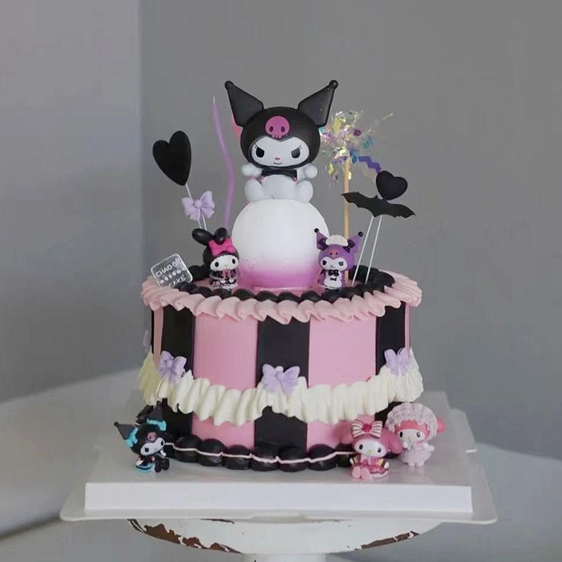 SANRIO Bộ 5 Mô Hình Nhân Vật Kuromi Melody Dễ Thương 3-4cm