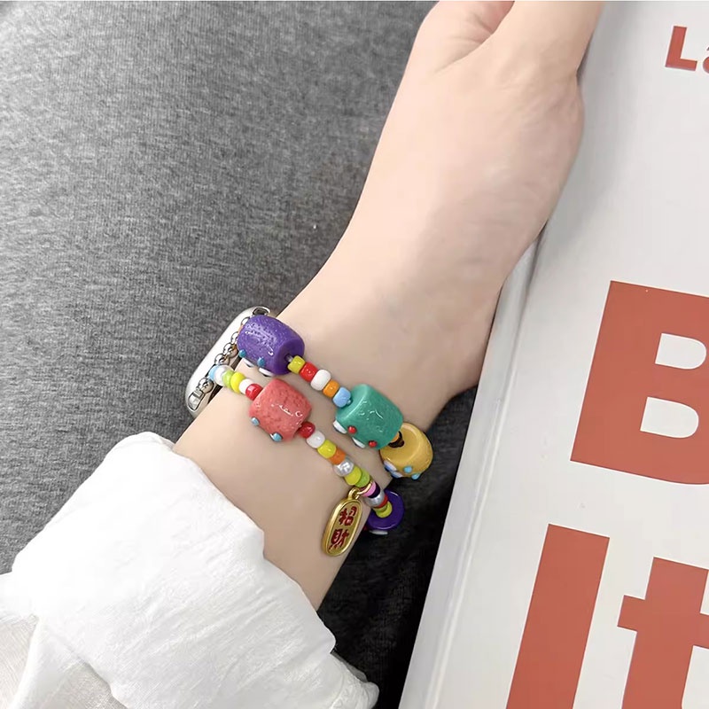 Jansin Dây Đeo Họa Tiết Hoạt Hình DIY Cartoon Monster Cho Đồng Hồ Thông Minh iwatch series ultra 8 se 7 6 5 4 3 2 1 38/42/40/41/45/49mm