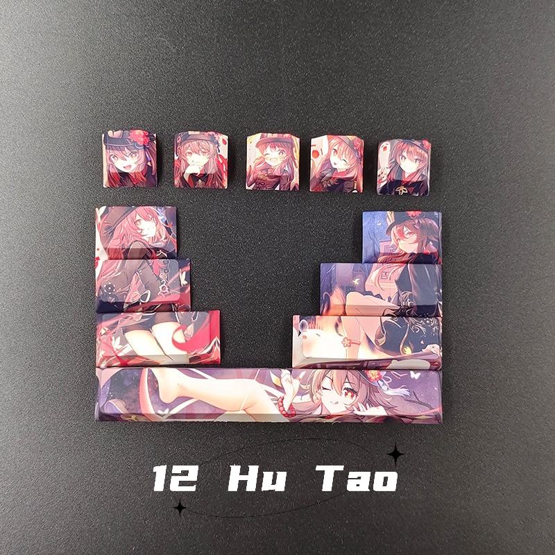 Bộ 12 Nút Bàn Phím PBT Họa Tiết Anime Độc Đáo