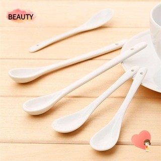 Muỗng cà phê bằng gốm sứ màu trắng