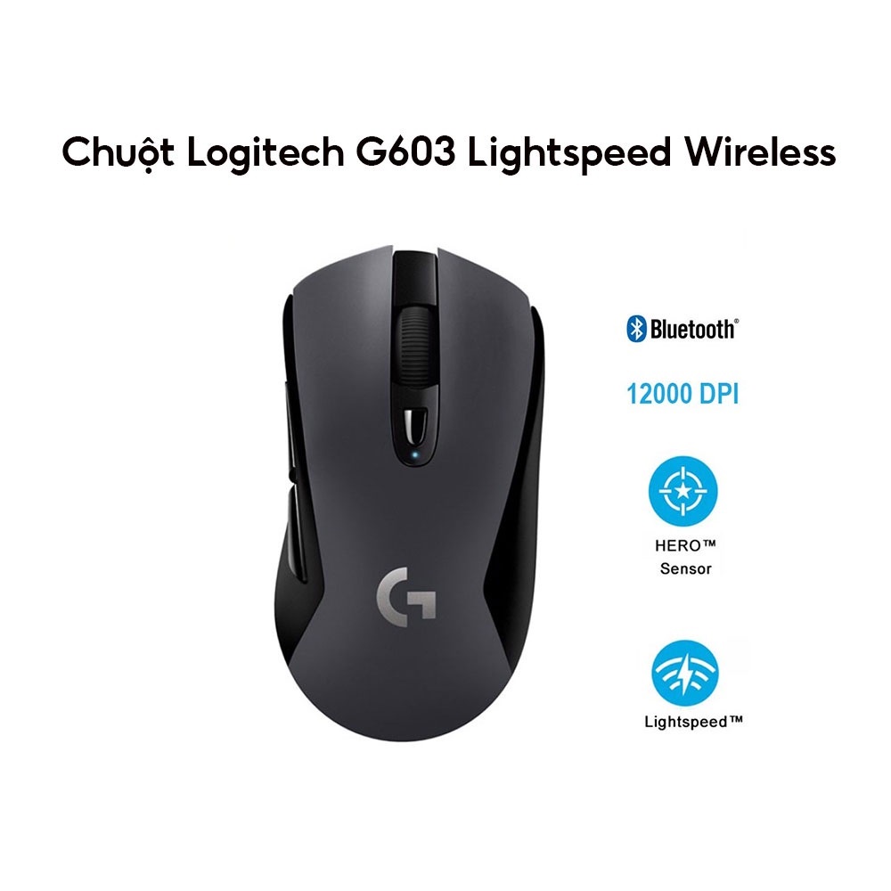 Chuột gaming Bluetooth Logitech G603 Wireless Lightspeed, hàng chính hãng BH 6 tháng