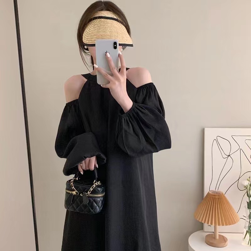 Đầm Chữ A Màu Trắng Thiết Kế Độc Đáo Thời Trang Mùa Thu Cho Nữ