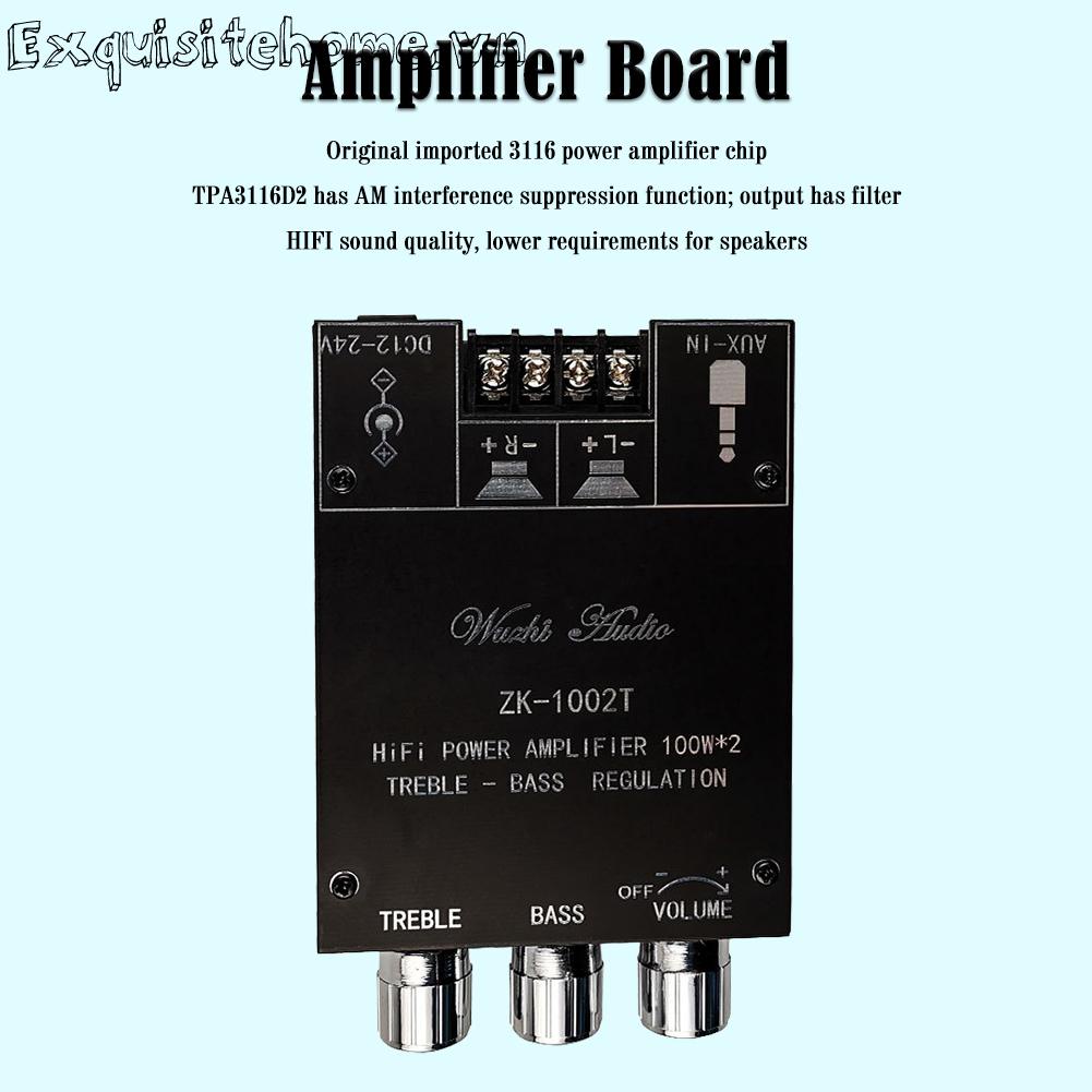 Bảng Mạch Khuếch Đại Âm Thanh ZK-1002T HIFI 2.0 Kênh 100Wx2 Chuyên Dụng