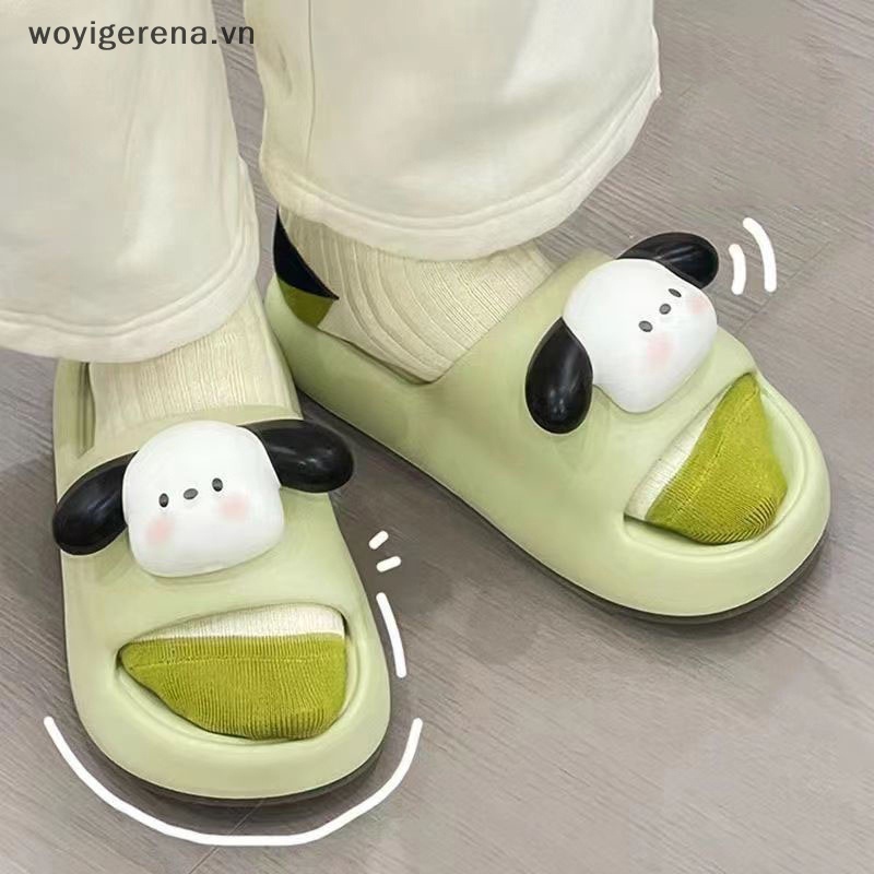 🔥đế cao 2cm🔥 Dép bánh mì nữ sandal Dép nền tảng Đáy siêu mềm sandal nữ Dép Đi Trong Nhà Chống Trượt Họa Tiết Hoạt Hình Dễ Thương Kích thước 36-41