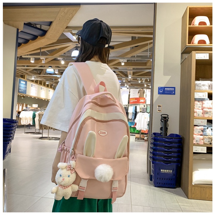 Balo Tai Thỏ Dễ Thương Phong Cách Hàn Quốc