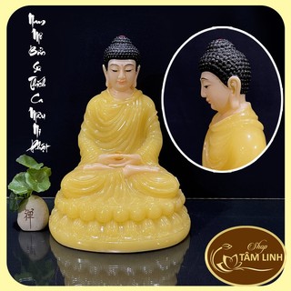 Tượng Phật Bổn Sư Thích Ca Mâu Ni bằng đá tạch anh - tượng cao 30 cm. Mandala Sala