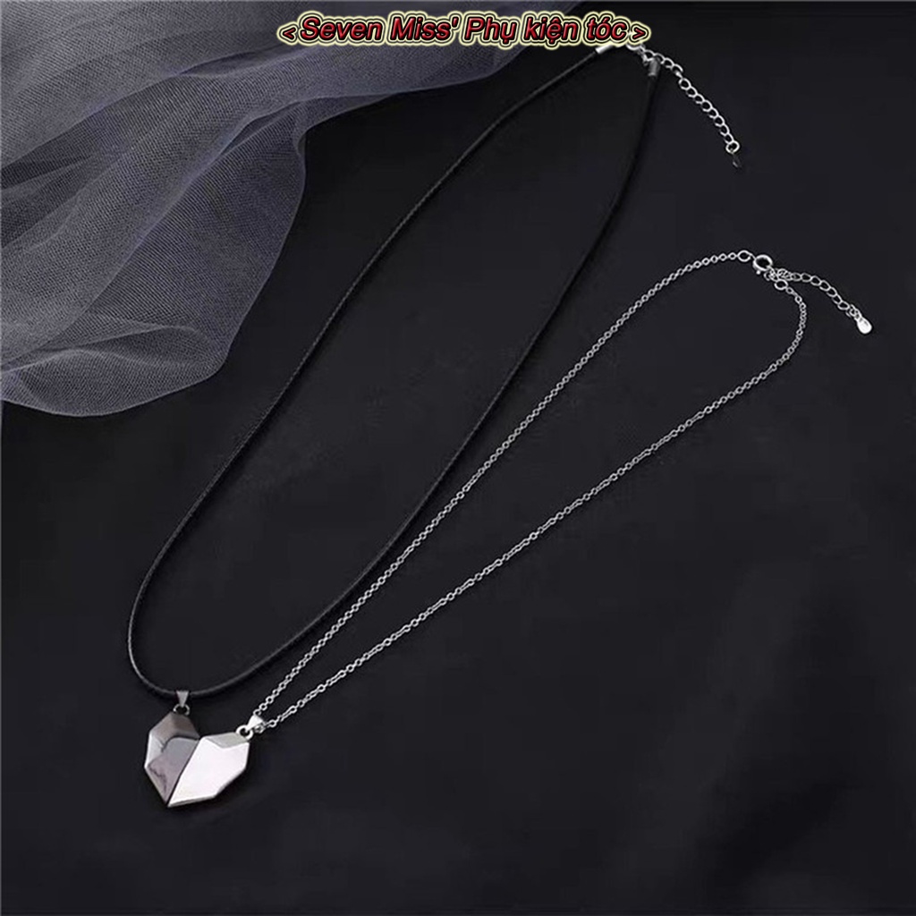 Vòng cổ Mặt Trái Tim Có Nam Châm Cho Cặp Đôi