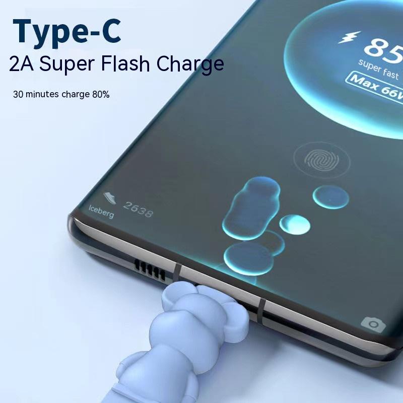 Dây Cáp Sạc Dữ Liệu Nhanh Bằng Silicon Cho iPhone huawei