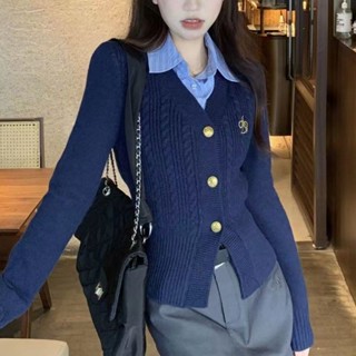 Áo Khoác Cardigan Dệt Kim Chữ Thêu Họa Tiết Hàng Quảng Châu Loại 2 Phong Cách Hàn Quốc Thời Trang Cho Nữ