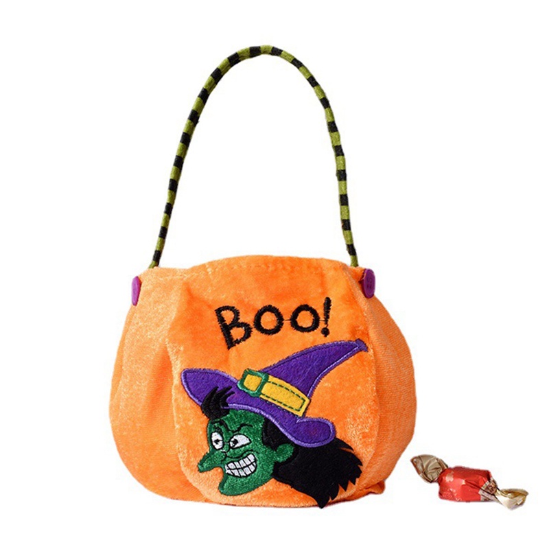 1 Giỏ Đựng Kẹo Hình Trụ Bí Ngô halloween