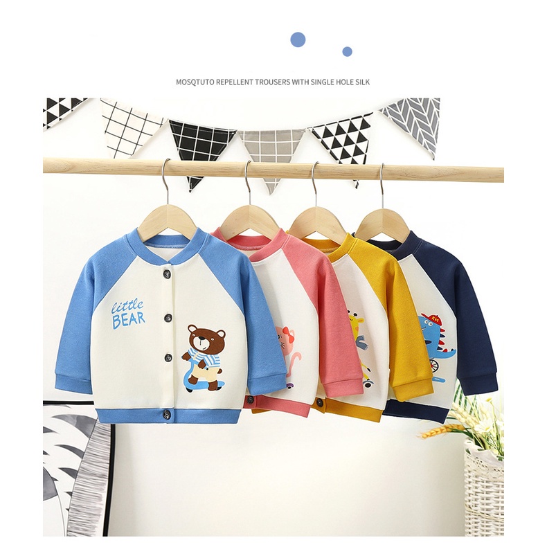 Doremi Áo Khoác Bóng Chày In Họa Tiết Hoạt Hình Dễ Thương Cho Bé Trai Và Gái Bộ Đồ Ngủ Bằng Vải Mềm Thoải Mái Dễ Mặc