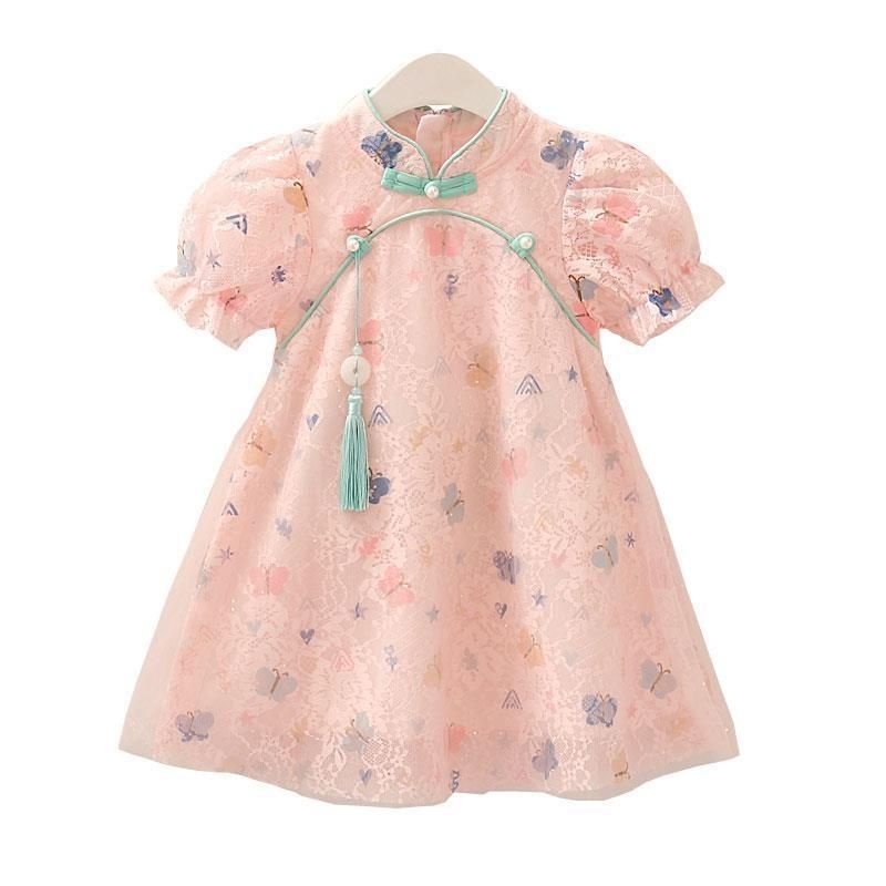 Đầm Sườn Xám Phong Cách Trung Hoa Thời Trang Mùa Hè 2023 Mới Cho Bé Gái