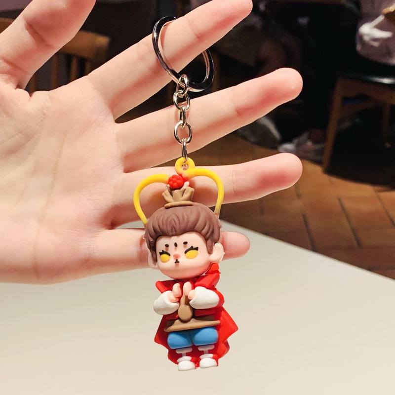 Hoạt Hình Móc Khóa Hình Búp Bê son goku / Heo bajie Dễ Thương