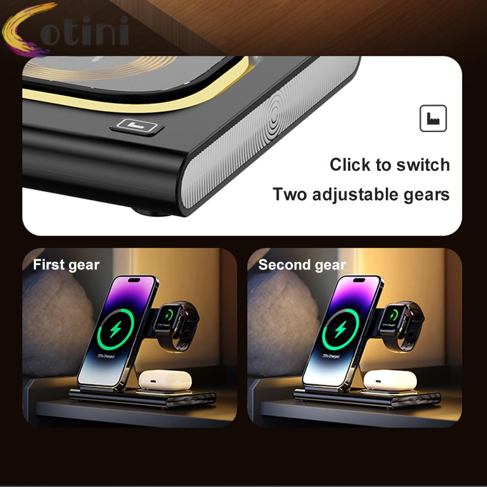 Đế Sạc Nhanh Không Dây 3 Trong 1 Cho iPhone Apple Watch