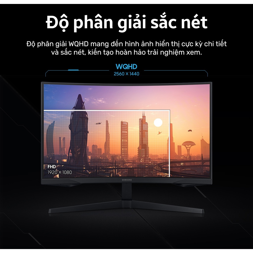 MÀN HÌNH GAMING SAMSUNG ODYSSEY G5 LC32G55TQBEXXV