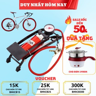 Bơm đạp chân mini xe máy ô tô xe đạp đa năng - fujika