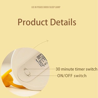 Lying Flat Duck Night Light,Cute Night Light,Silicone Dimmable Timed Nightlight with Touch,Bedside Cute Lamp for Breastfeeding and Toddler's Room,Birthday Gifts
