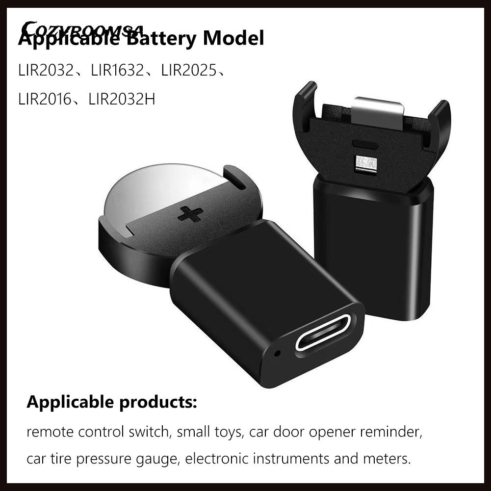 Bộ sạc pin nút lithium-ion type-c cho pin lir2032 1632 2025 2016