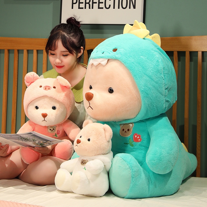 Dễ Thương Thú Nhồi Bông Hình Gấu teddy Biến Hình Sáng Tạo