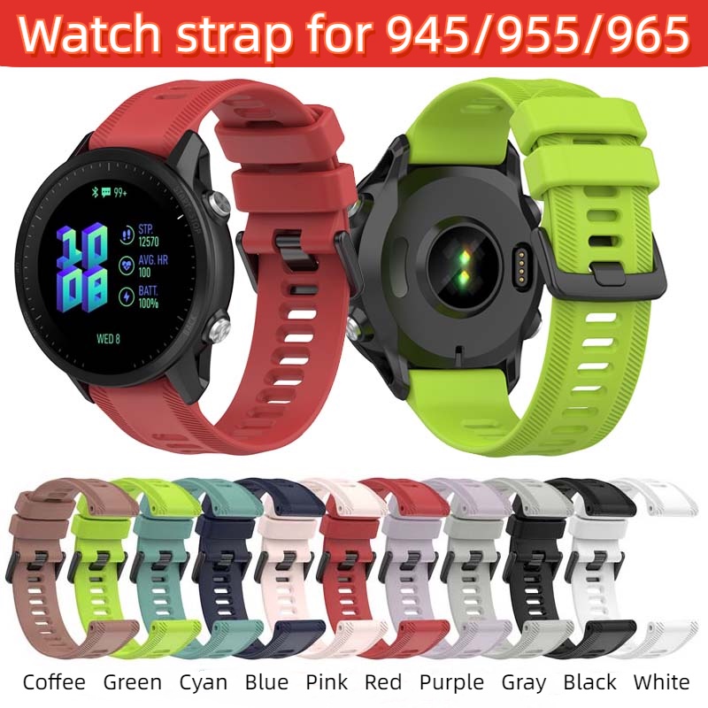 Dây đeo đồng hồ phù hợp với garmin forerunner 955 965 945 phương pháp tiếp cận s70 descent g1 chính thức cùng phong cách đồng hồ thể thao thông minh màu rắn dây đeo tay thay thế silicon lỏng