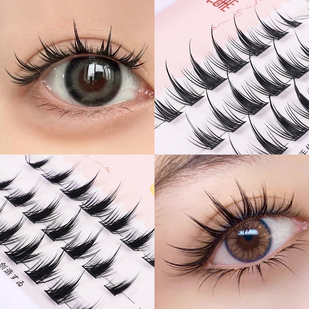 Cụm cá nhân little devil false eyelashes bundle diy cosplay makeup wispy manga lashes soft natural eyelash extension new yr
