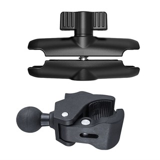 Ổ cắm đôi arm 360° Đầu xoay bóng siêu kẹp cố định kẹp giá đỡ xe máy xe đạp tay lái kẹp cho giá đỡ điện thoại gopro