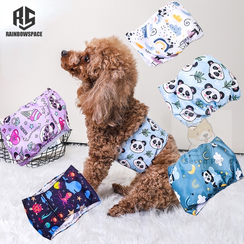 Panda in không thấm nước quần sinh lý cho chó cho nam quần đùi chó con thoáng khí đồ lót cho chó có thể giặt được tã cho thú cưng quần lót cho chó