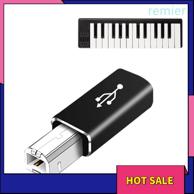 Re usb type-c sang cáp máy in bộ chuyển đổi cổng vuông cho máy in piano điện tử usb c female sang usb b male