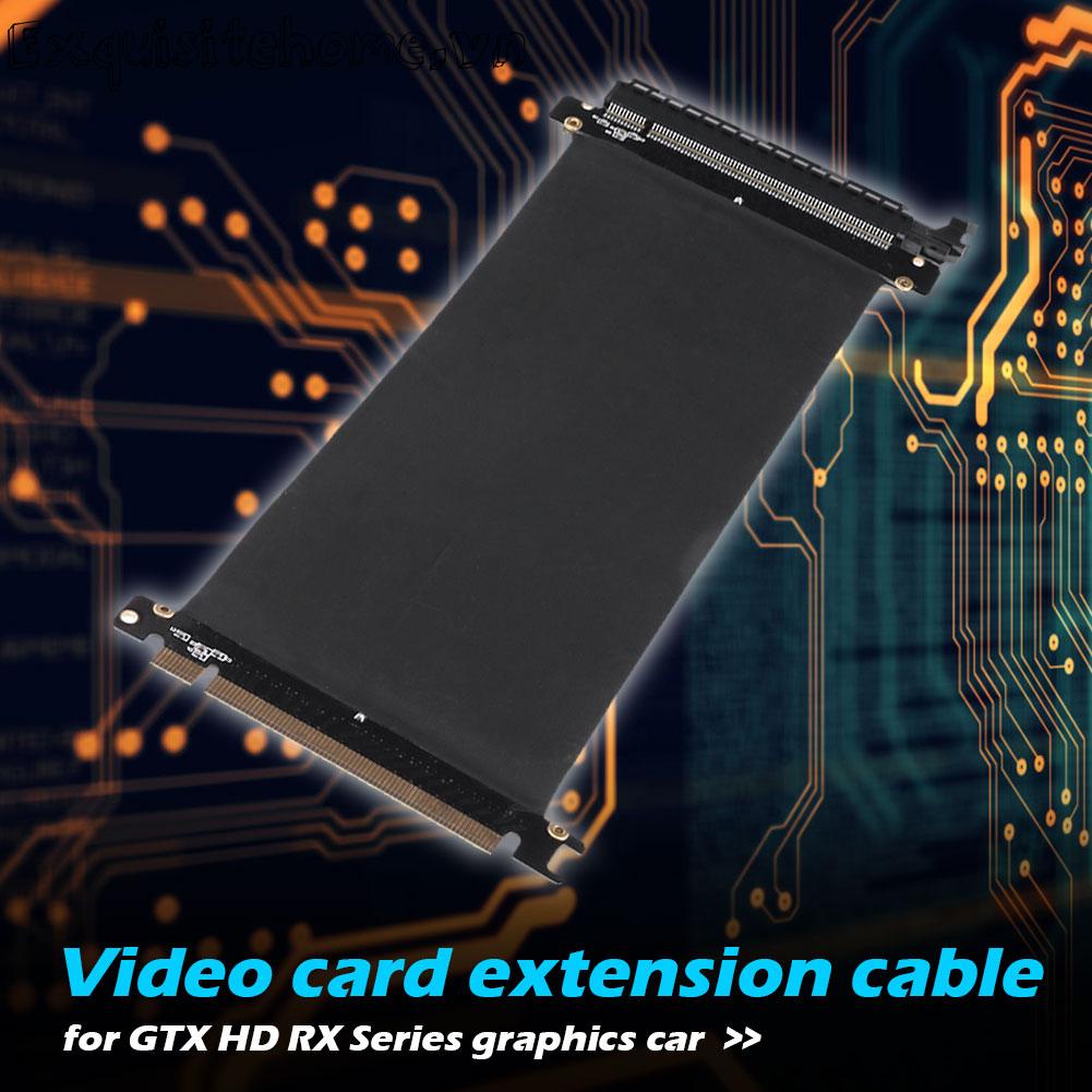 Cáp mở rộng pcie 3.0 16x 180 độ pcie 16x đến 16x thẻ riser linh hoạt