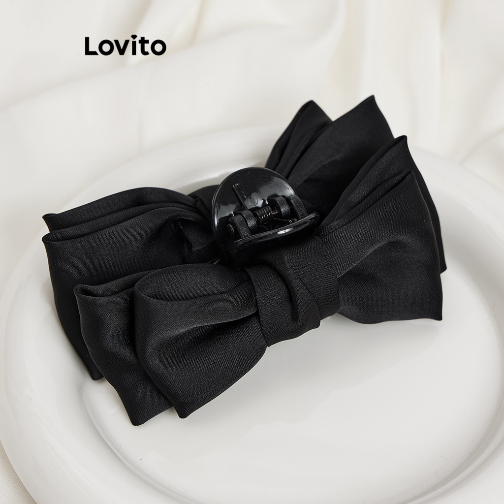 Lovito Kẹp tóc hình nơ đơn giản cho nữ L60AD072