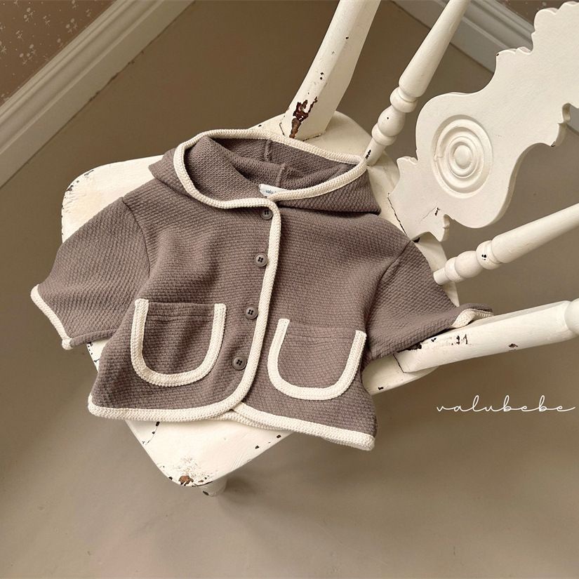 Áo Khoác Cardigan Dệt Kim Có Túi Thoải Mái Thời Trang Mùa Thu Phong Cách Hàn Quốc Cho Bé Trai Và Bé Gái 23 S8Z