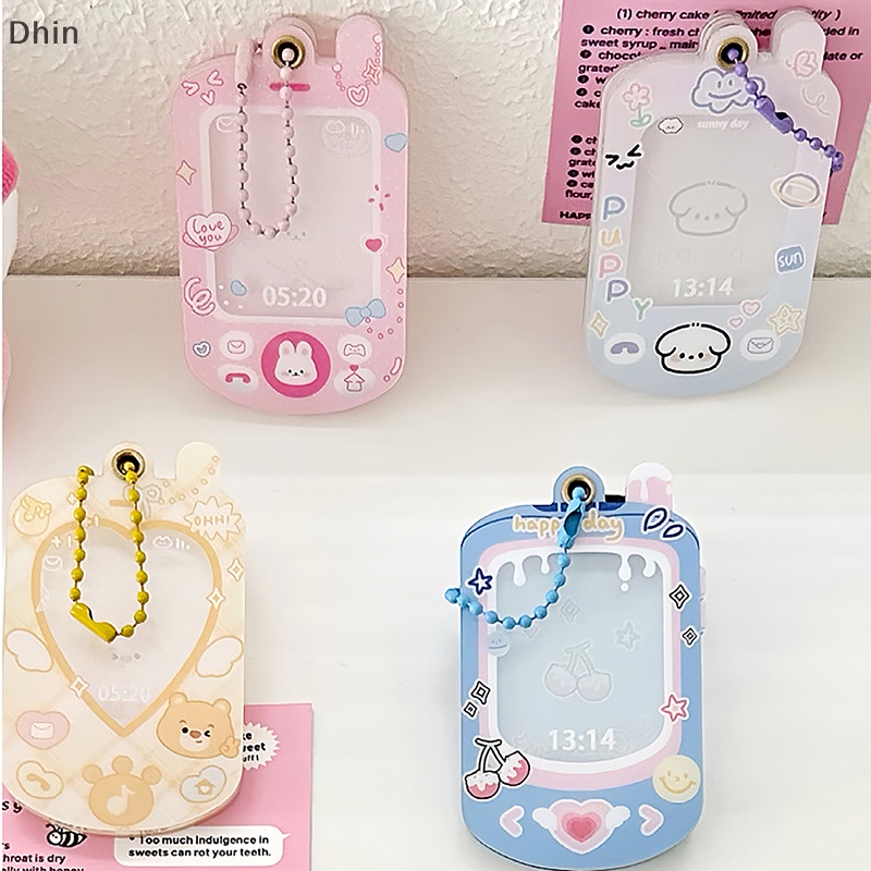 Album ảnh thẻ chủ thẻ từ tính kawaii photocard holder keychain mini photo album bộ thẻ acrylic cho túi charm keyring cod
