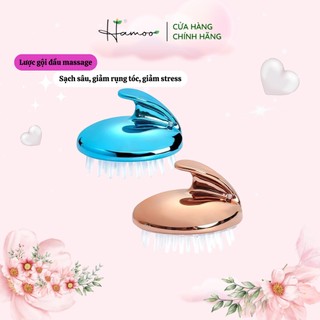 Lược Gội Đầu Massage Silicon Nhỏ Gọn Giúp Sạch Da Đầu, Giảm Rụng Tóc, Giảm Stress