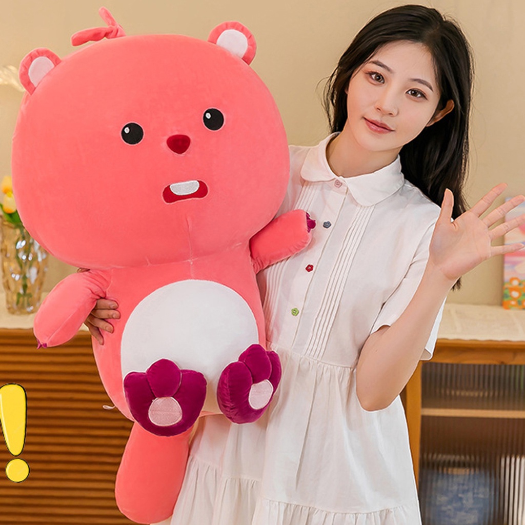 Hải ly dễ thương ruby loopy 35-60 cm đồ chơi sang trọng màu hồng phim hoạt hình anime nhồi bông búp bê màu hồng trang trí dễ thương quà tặng sinh nhật