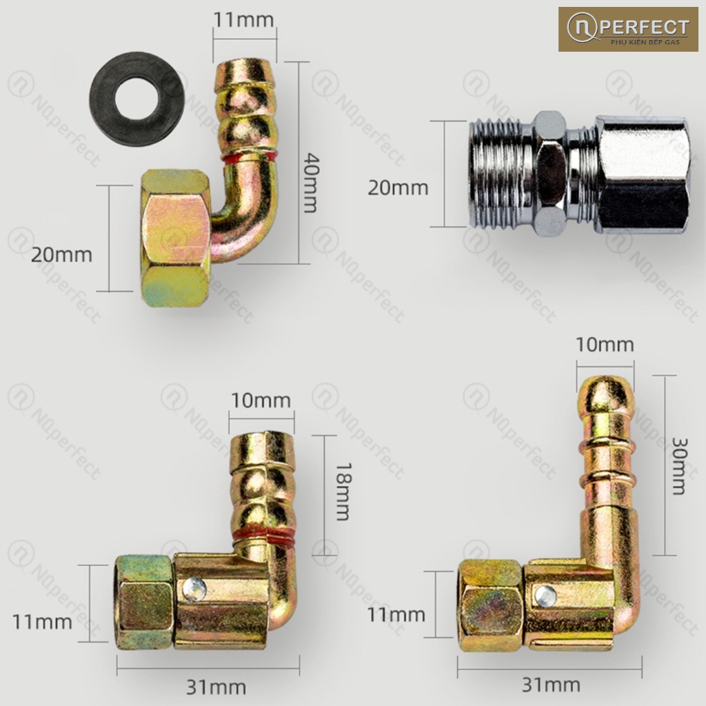 @phukienbepgas- Đuôi chuột nối dây dẫn gas các mẫu..
