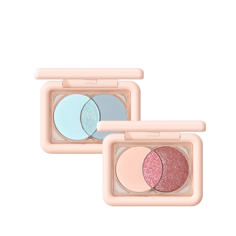 Gogotales Bảng Phấn Mắt Ba Màu Hoa Hồng Khô Tông Đất Màu Xám Hồng Lấp Lánh Ánh Ngọc Trai