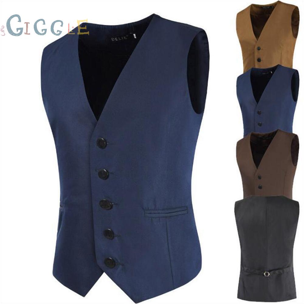 Slim Fit Vest Outwear Sleeveless Coat Slim Fit Tops Uxedo Waistcoat Vest Wedding