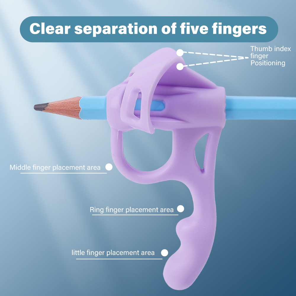 Silicone Kẹp Silicon Năm Ngón Tập Điều Chỉnh Tư Thế Ngón Tay / Viết Đúng Tư Thế Cầm Bút / Dụng Cụ Kẹp Bút Chì Cho Bé