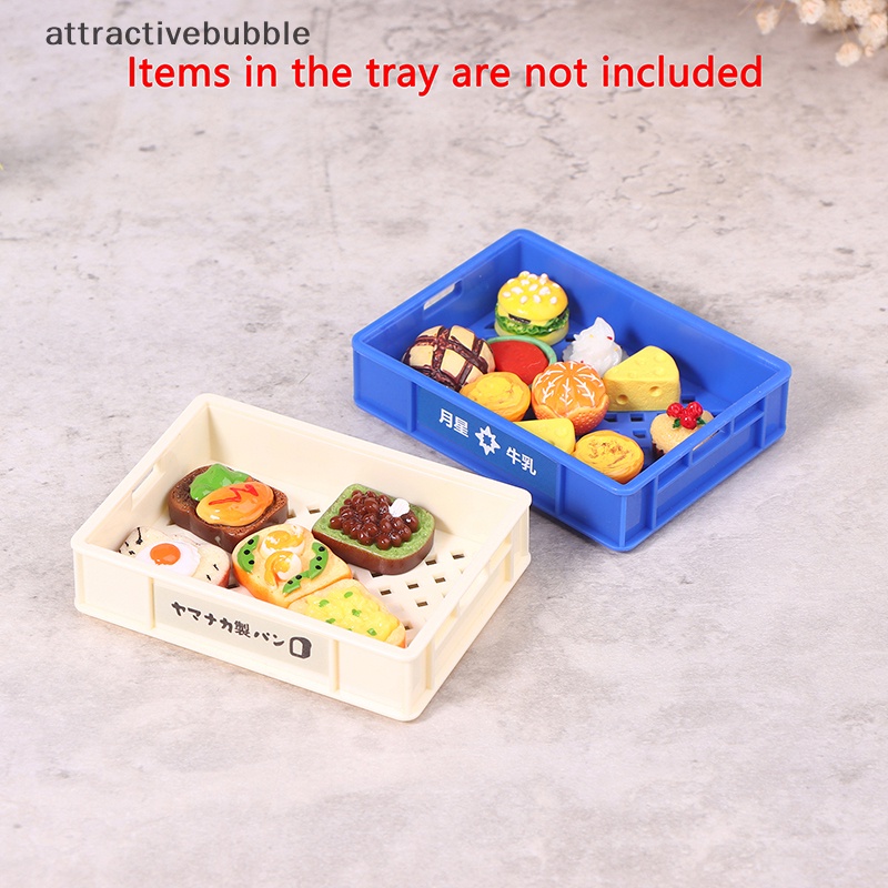 Atvn trang trí nhà bếp đồ chơi nhà búp bê phụ kiện siêu thị trang trí cảnh 1:12 đồ uống thu nhỏ giỏ đựng bánh mì sữa mô hình martijn