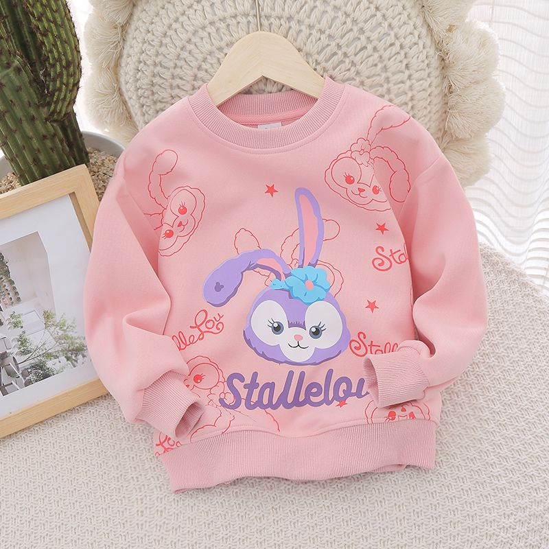 Cô gái áo len mùa xuân thu thu phong cách mới mẫu giáo trẻ em phim hoạt hình thời trang đáy áo sơ mi hàng đầu trẻ em quần áo hợp thời trang
