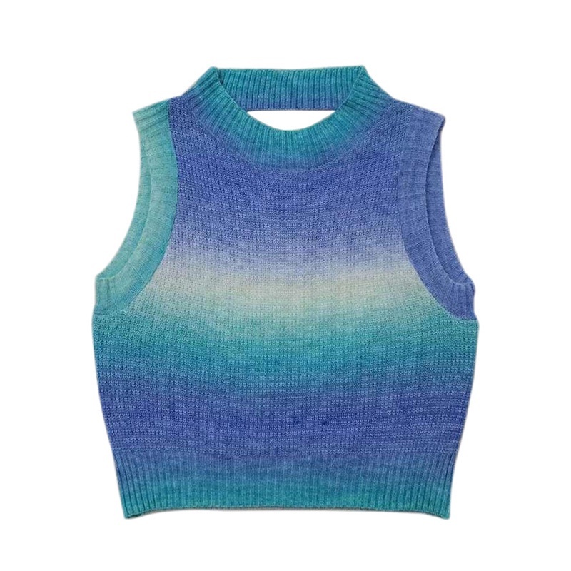 Áo Tank Top Dệt Kim Sát Nách Cổ Tròn Thiết Kế Quyến Rũ Cho Phái Nữ