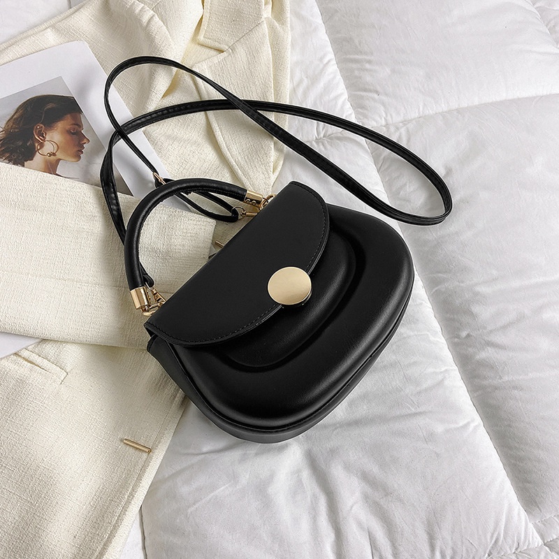 Túi Đeo Chéo Màu Trơn Đơn Giản Phong Cách Retro Thời Trang Xuân 2023 Cho Nữ