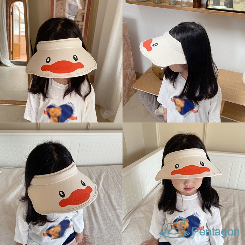 Mũ Lưỡi Trai Hở Chóp Chống Tia Uv Họa Tiết Hoạt Hình Thời Trang Mùa Hè Cho Bé